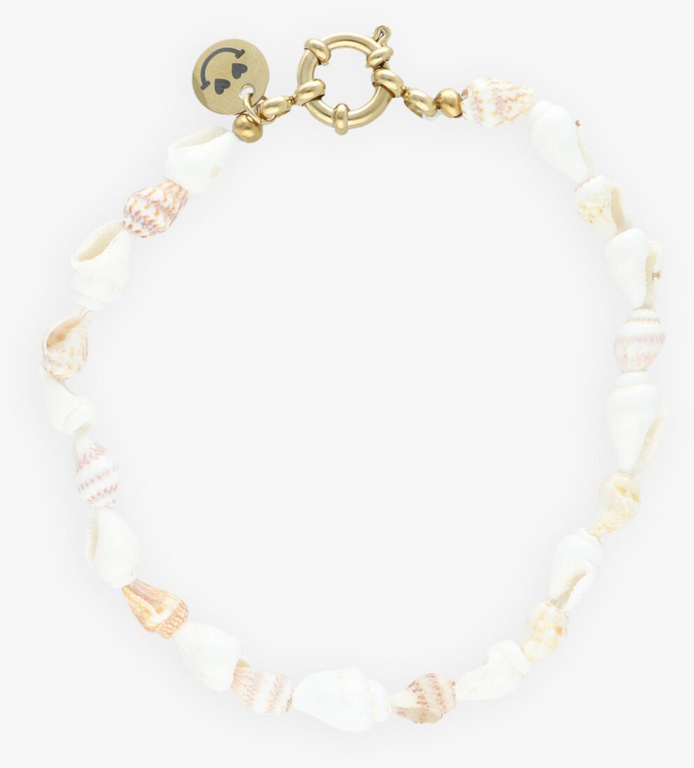 witte bonnie studios sieraad shell bracelet