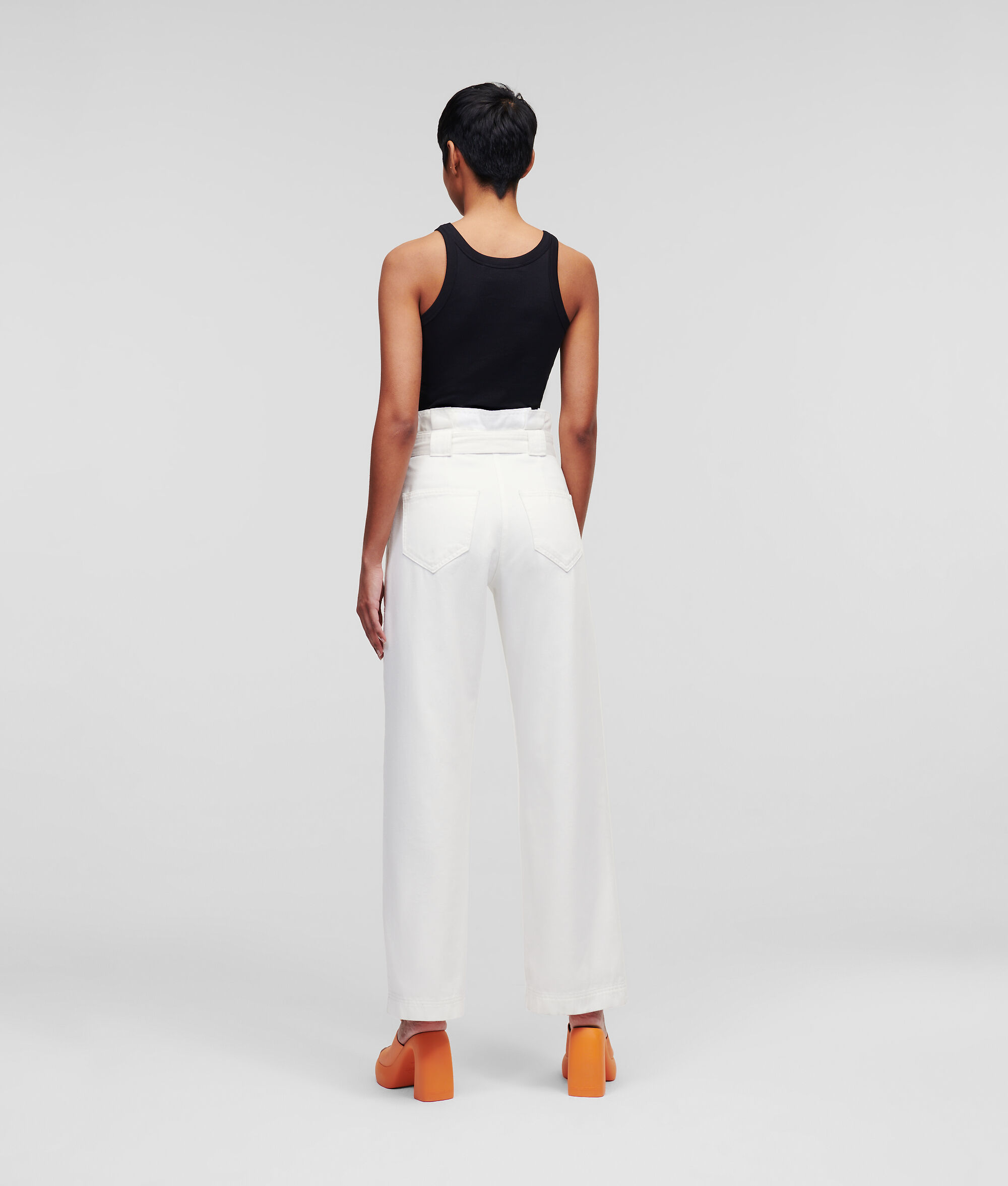 JEAN LARGE À TAILLE FRONCÉE