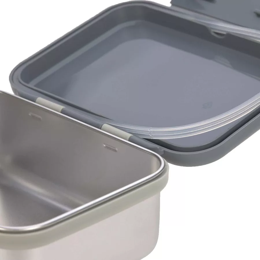 Lässig Edelstahl Lunchset grau