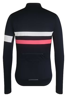 Maillot Manches Longues Rapha Brevet Bleu Foncé / Rose