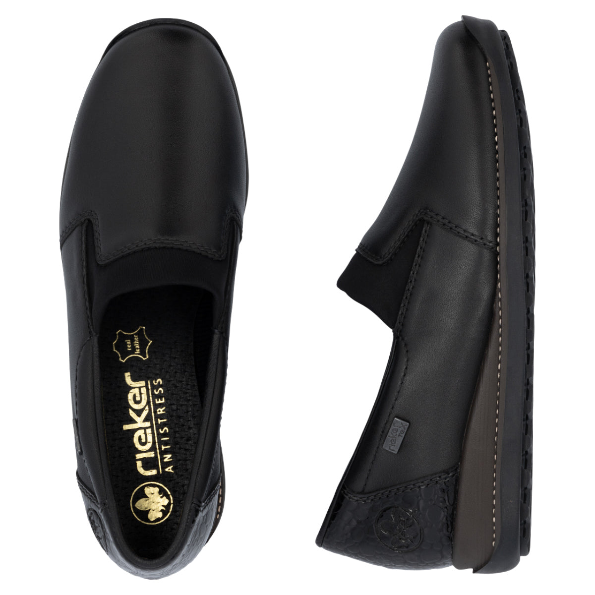 Slip-ons, kvinder, sort