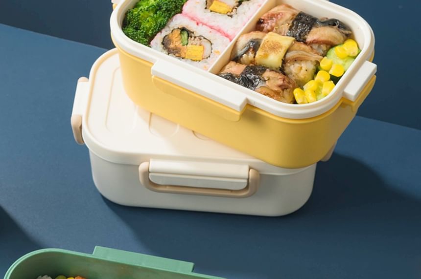 Koringa - Set: Plastic lunchbox + bestek + tas