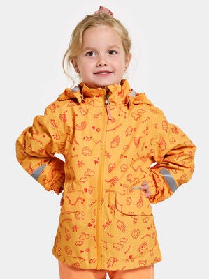 Didriksons Norma Skalljakke, Doodle Papaya Orange