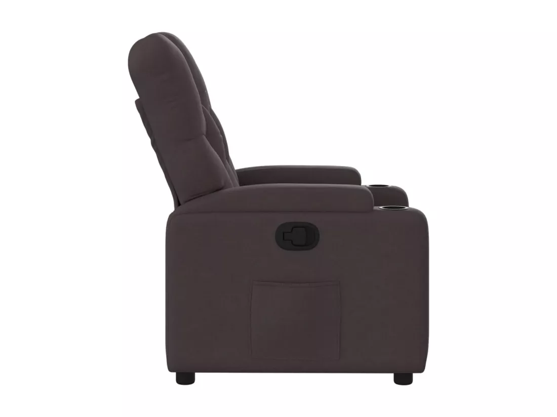 Fauteuil inclinable Marron foncé Tissu