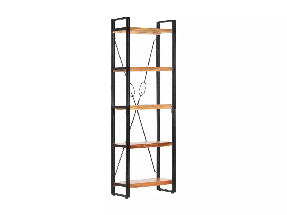Bibliothèque à 5 niveaux 60x30x180 cm Bois d'acacia solide