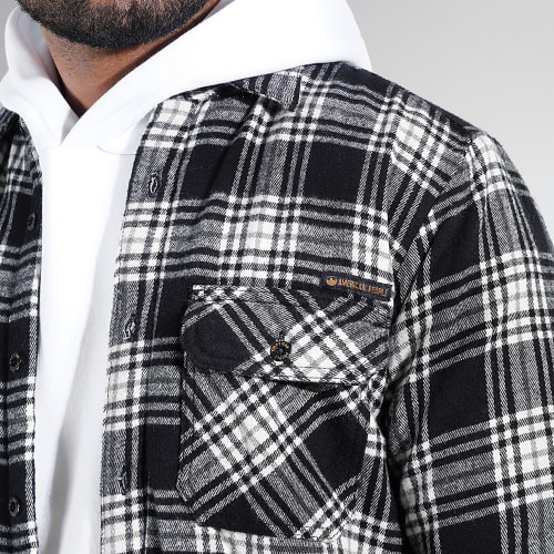 Surchemise A Carreaux Choya Noir Blanc
