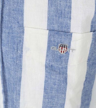 Gant Overhemd Streep Bold Linnen Blauw 3250043-407 kopen