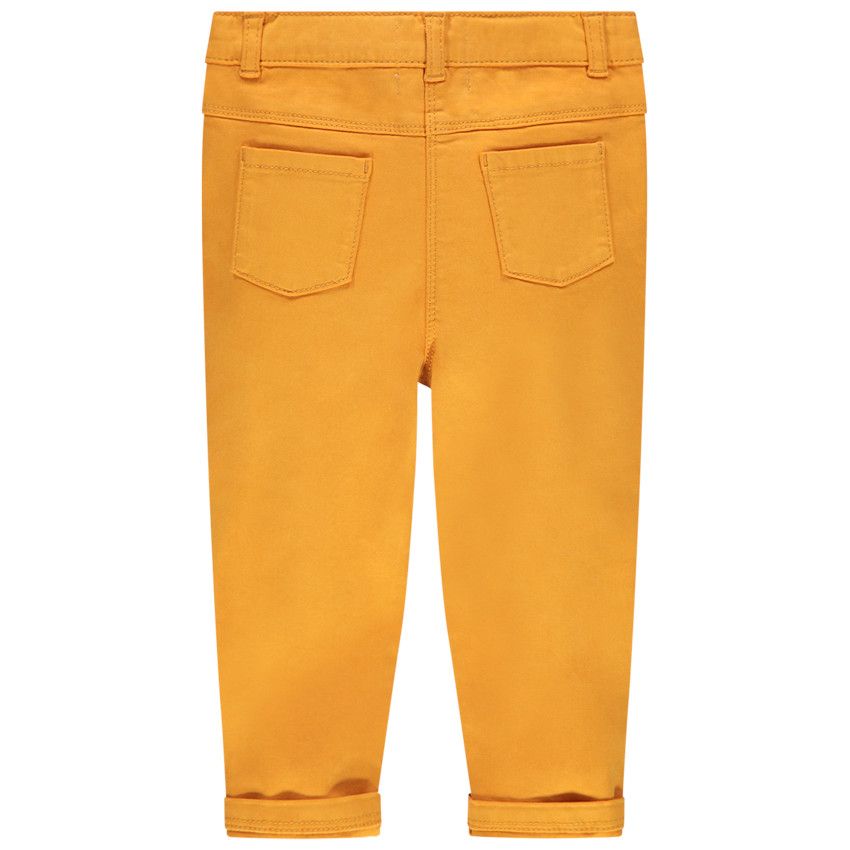 Pantalon coupe slim en toile - Jaune
