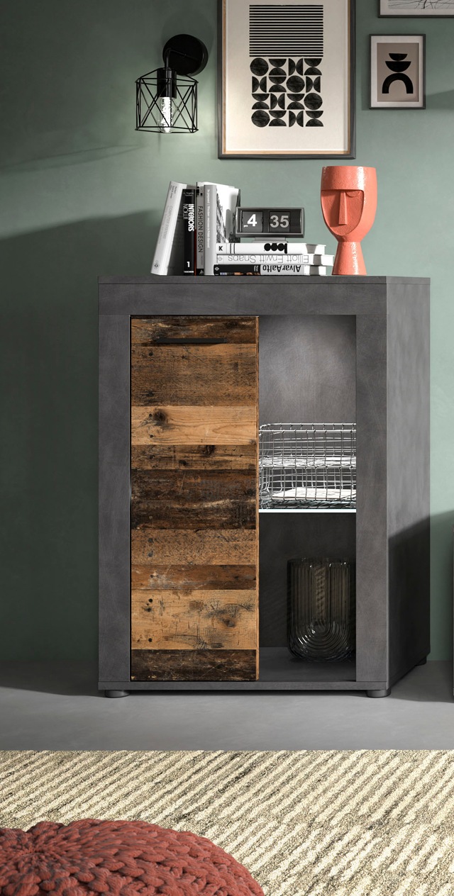 INOSIGN Vitrine »Aosta, Breite 60 cm, stehend oder hängend, in verschiedenen Farben« Türanschlag wechselbar, 1 Glaseinlegeboden, Hängeeitrine, Standvitrine