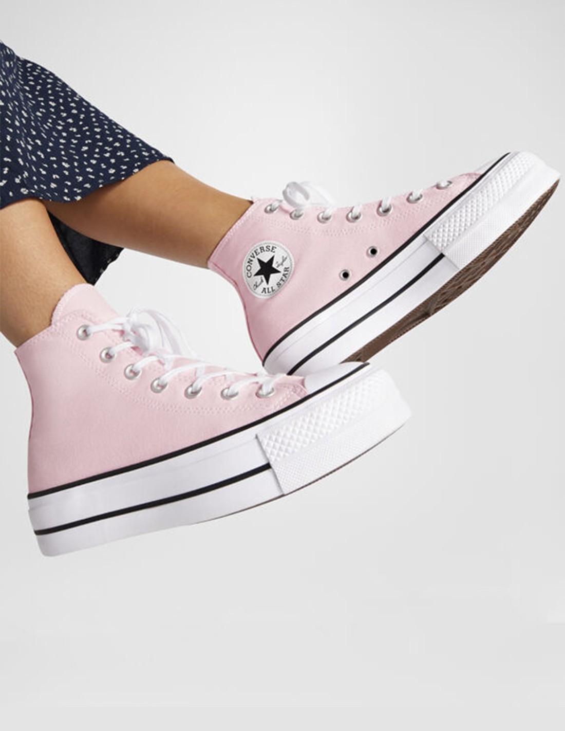 converse Sneakers Montantes Femme Ctas Lift Hi Donut Glaze Toile Rose