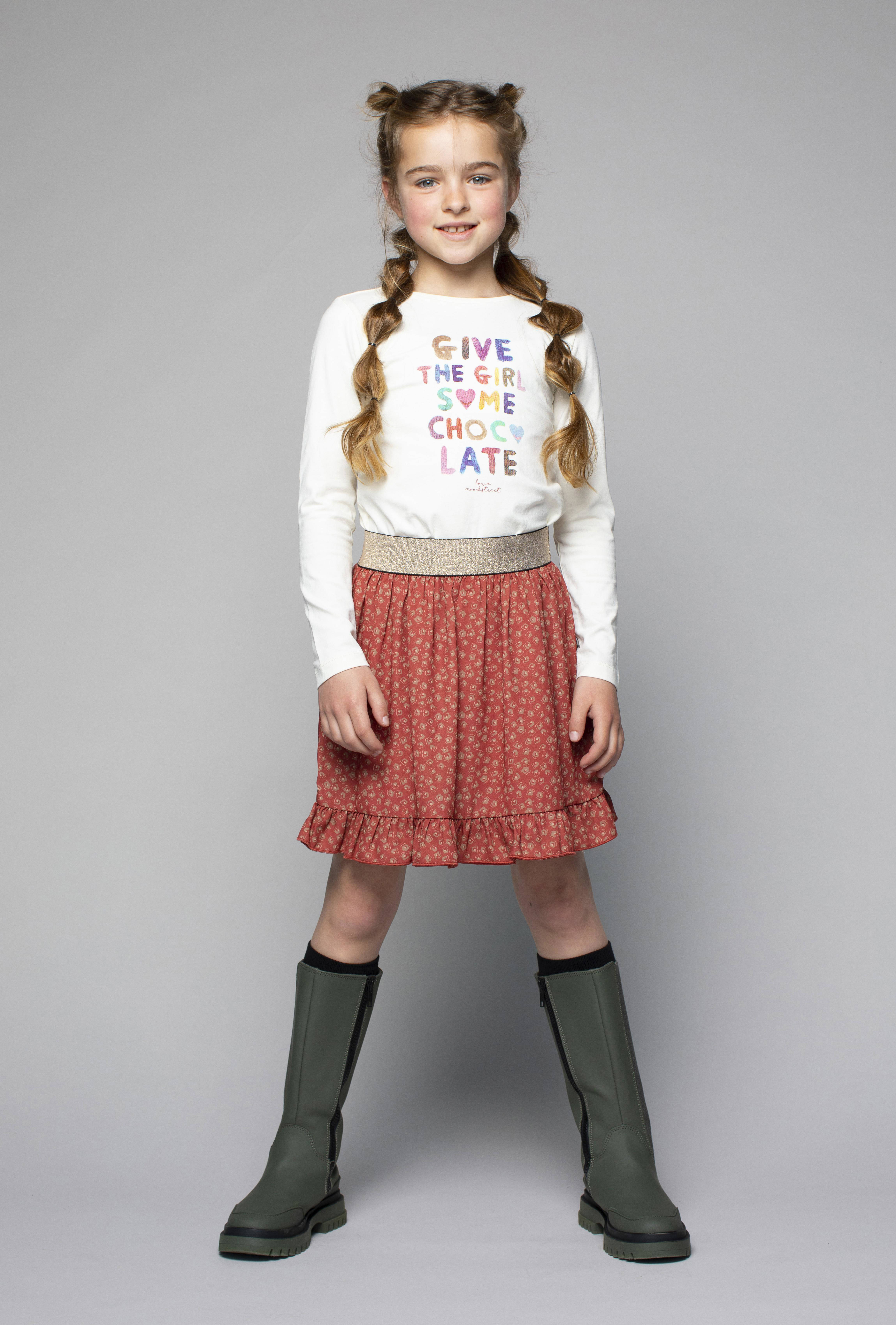 Moodstreet rok van polyester roest