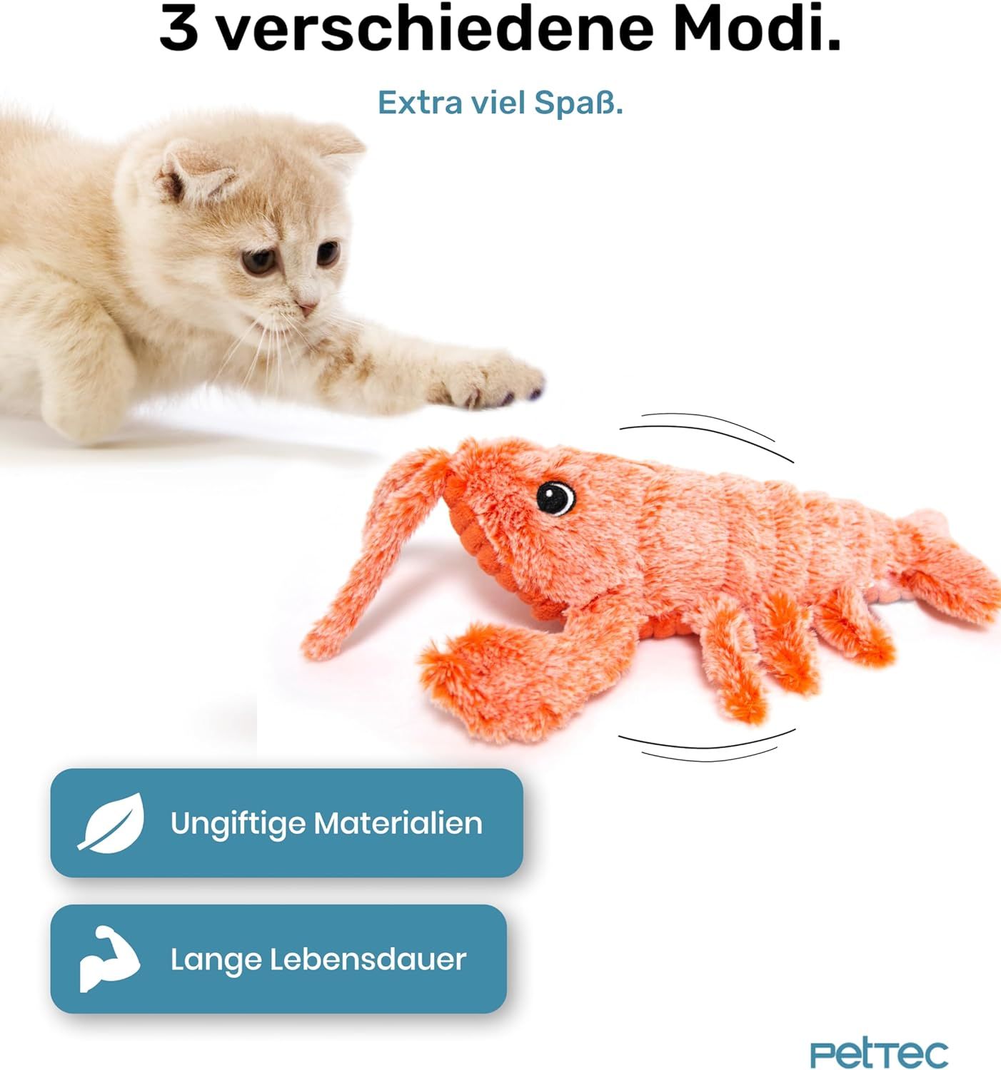 PetTec interaktives Plüschtier für Katzen - Hummer