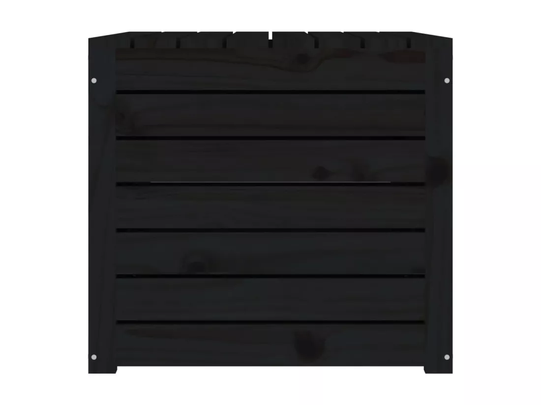 Boîte de jardin noir 101x50,5x46,5 cm bois massif de pin