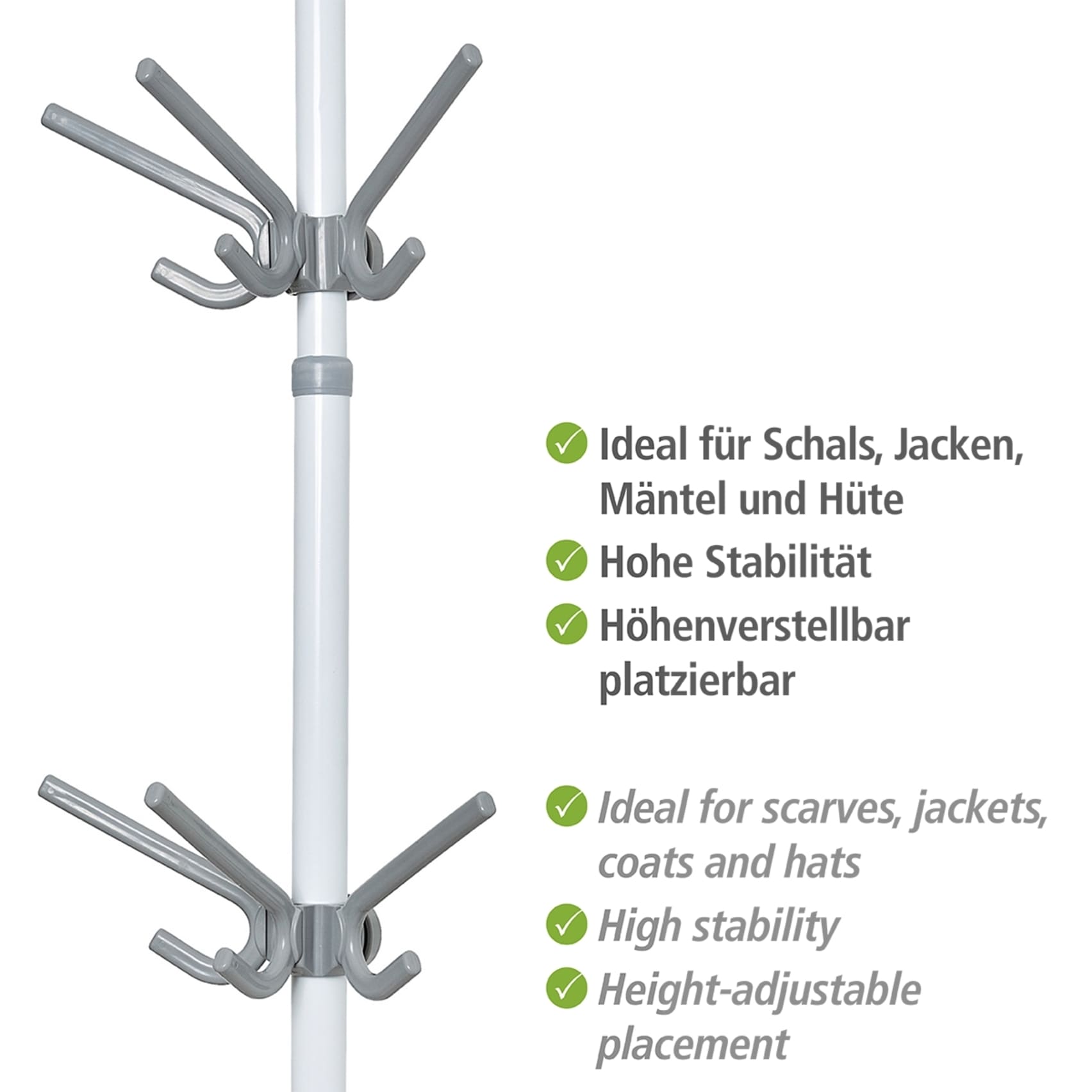 WENKO Kleiderhaken »Modell Herkules« Haken mit 3 Aufhängern, Erweiterung zum WENKO Herkules Teleskop-System