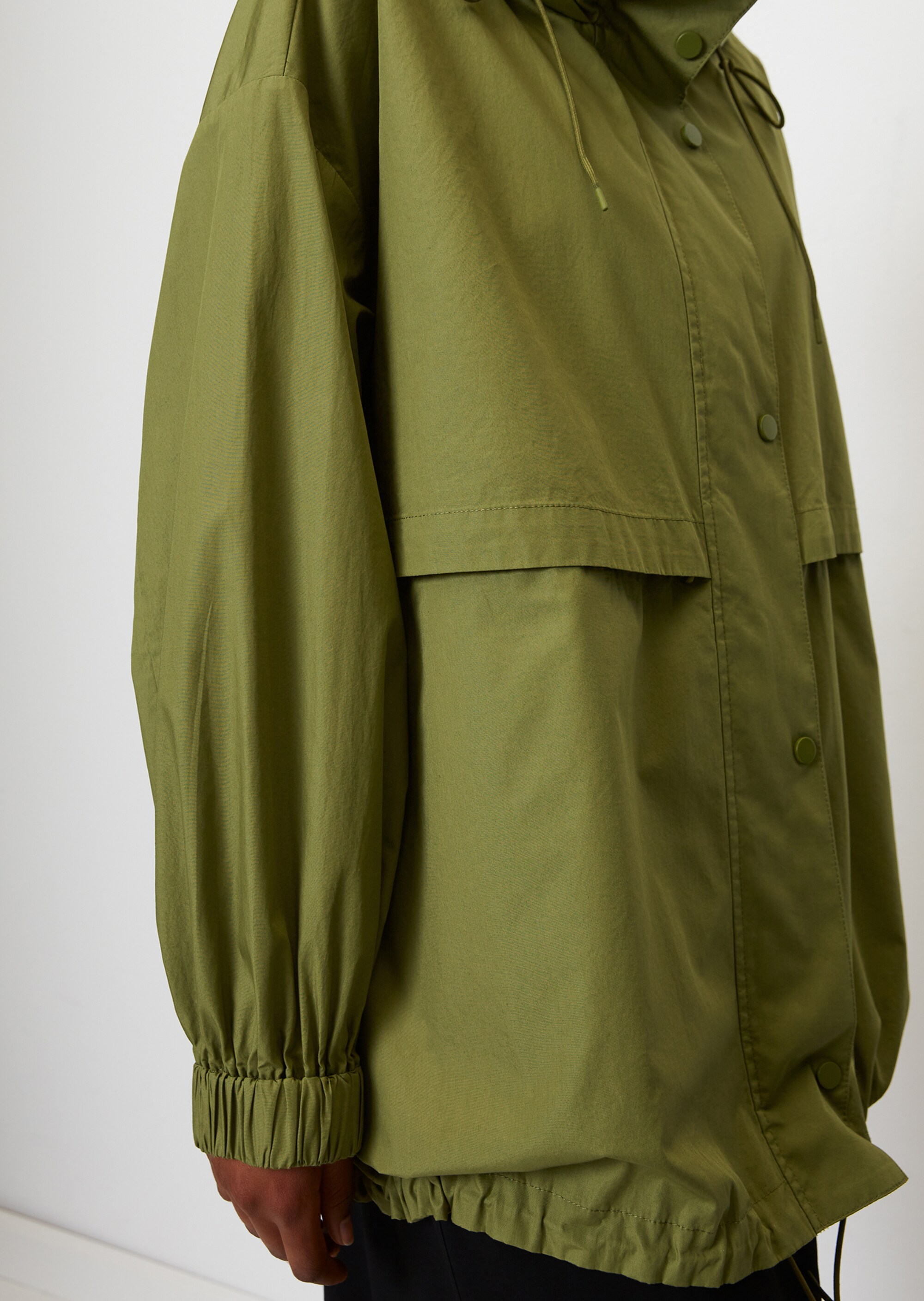 Leichter Parka mit Kapuze aus Organic Cotton-Popeline