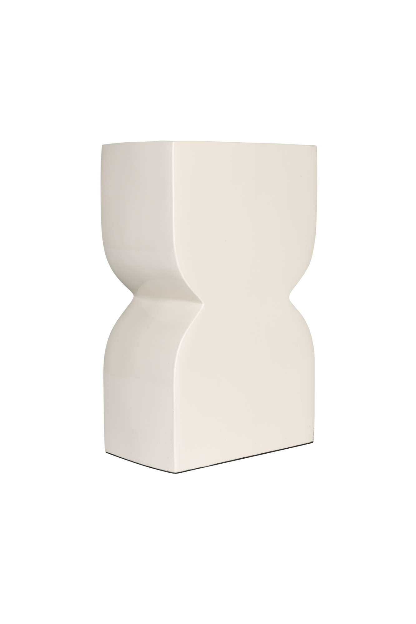 VASE CONES L SHINY BEIGE