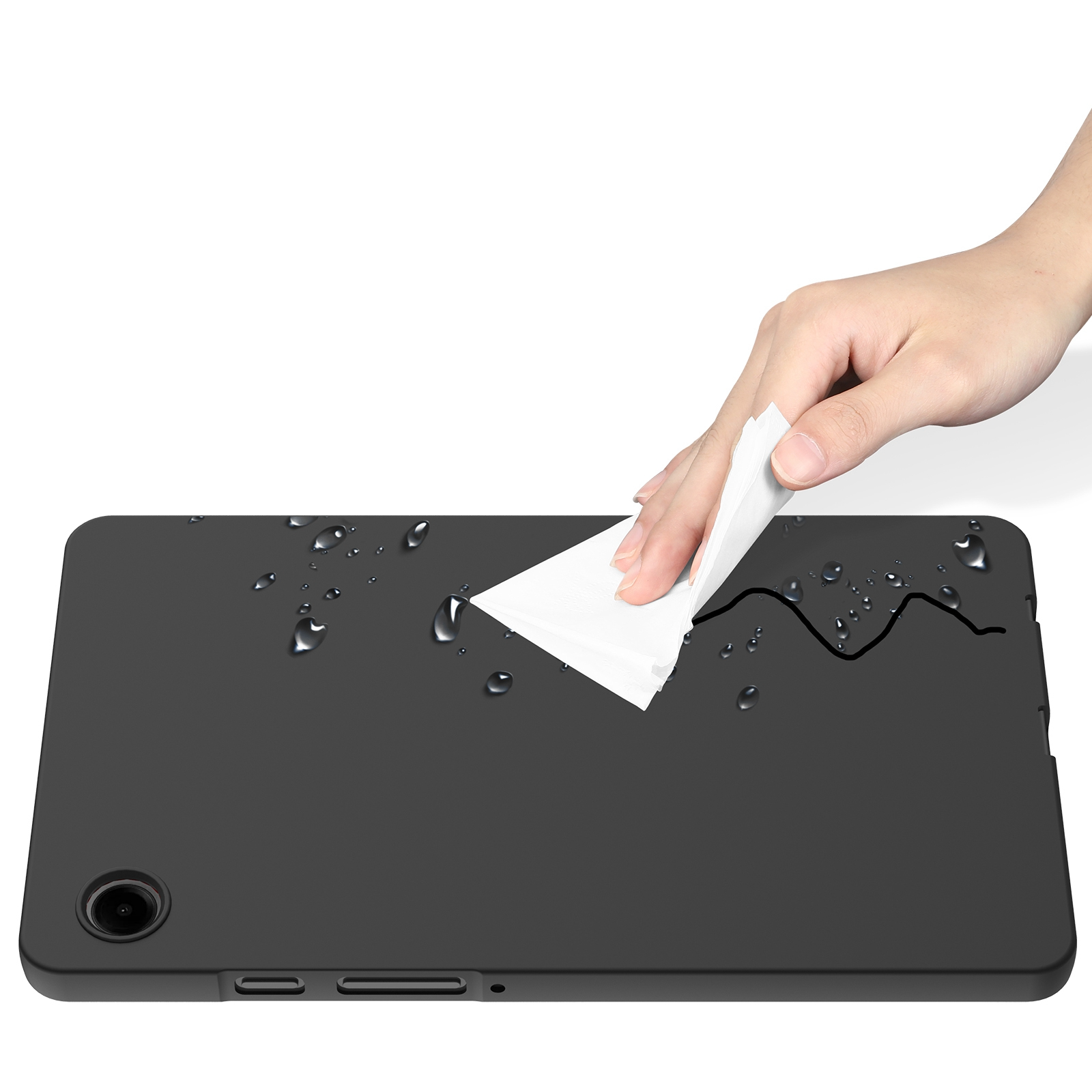 Samsung Galaxy Tab A11 / A9 Silikon Case Hülle - Schwarz
