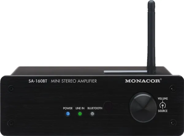 Monacor SA-160BT, 2.0 kanaler, 60 W, 99 dB, 30 W, 20 - 20000 Hz, Klemmeterminaler
