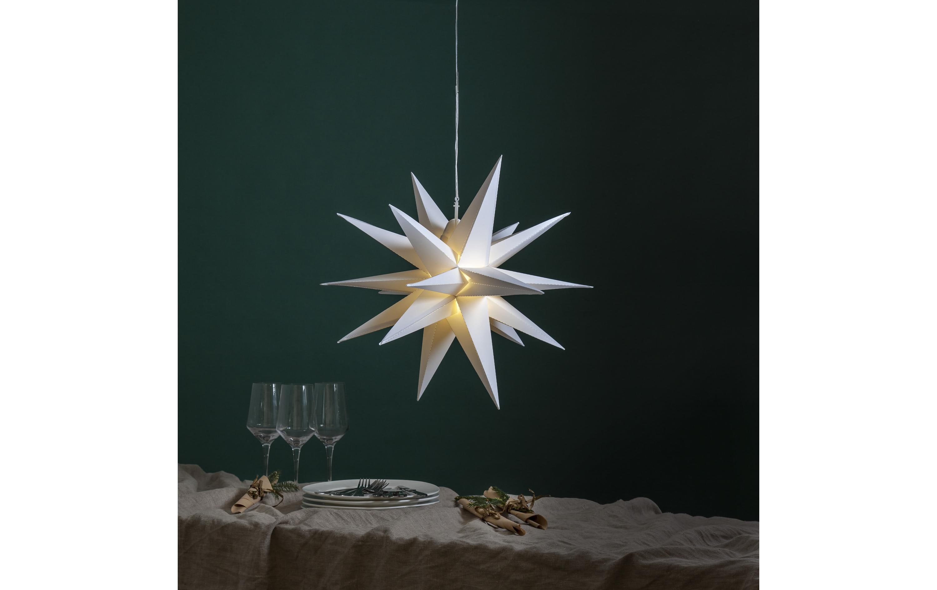 Hänger Alice Stern, 57 cm, Weiss3D Leuchtstern