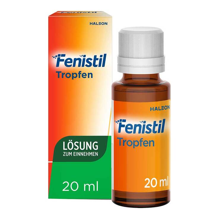 Fenistil Tropfen, Dimetindenmaleat 1 mg/ ml zum Einnehmen, Antiallergikum, 20 ml