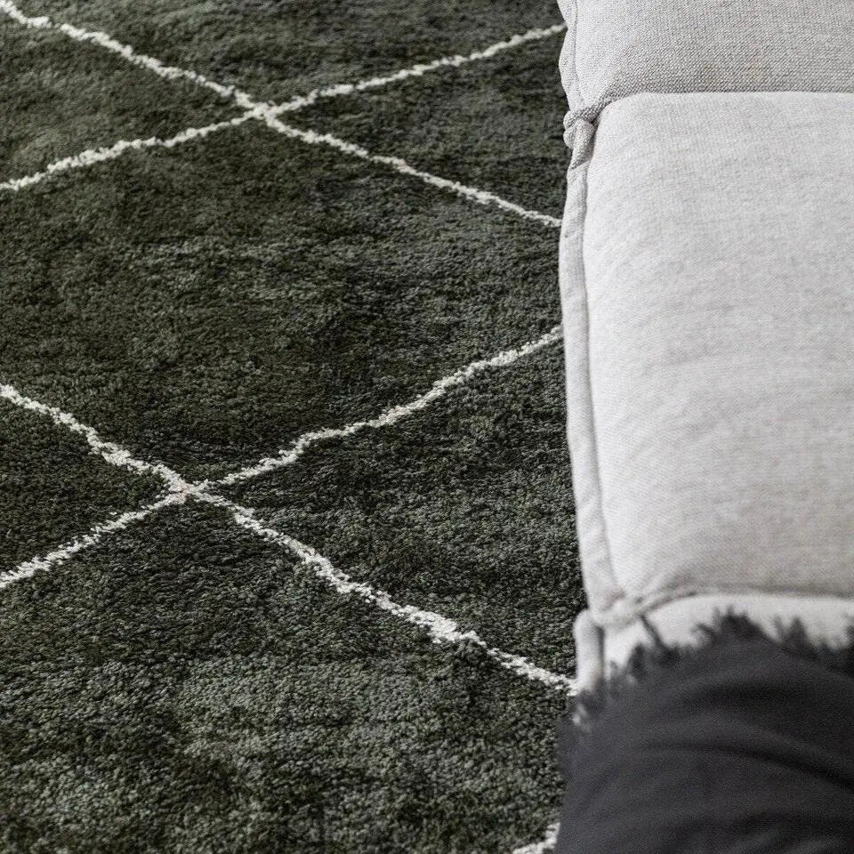 Interieur05 berber vloerkleed Nea groen/cream - 330 x 240 cm