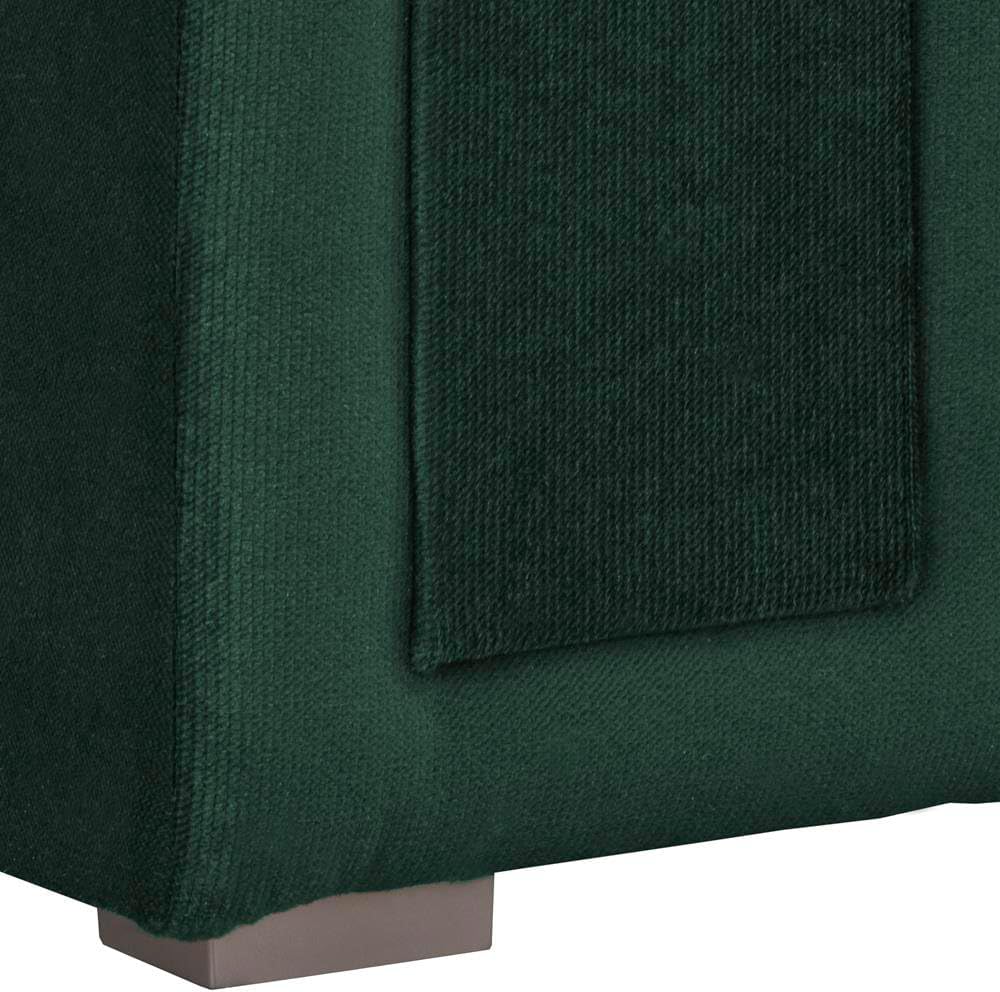 Forli Ecksofa mit Schlaffunktion und Bettkasten – Couch L-Form 232 x 143 x 80 cm in Grün, Basic Stoff, modernes Sofa mit Stauraum und komfortabler Liegefläche