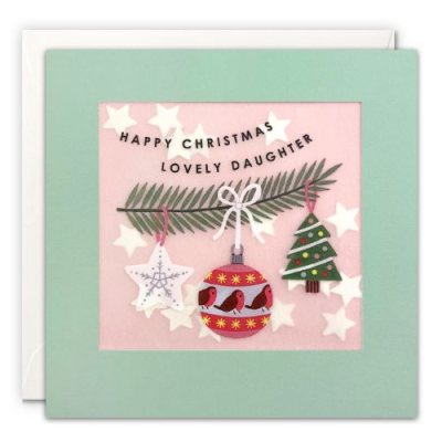 Happy Christmas Lovely Daughter Shakie Card