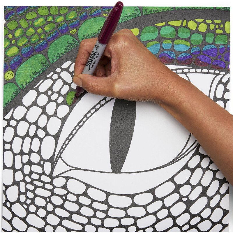 Pack de 20 marqueurs permanent Sharpie noir + 4 offerts