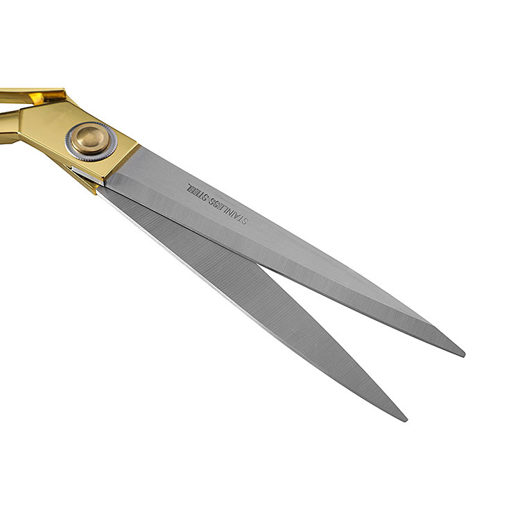 Professionelle 2in1 Edelstahl Schere Universal Textil / Papier Schere (Rechts- und Linkshänder) - Roségold