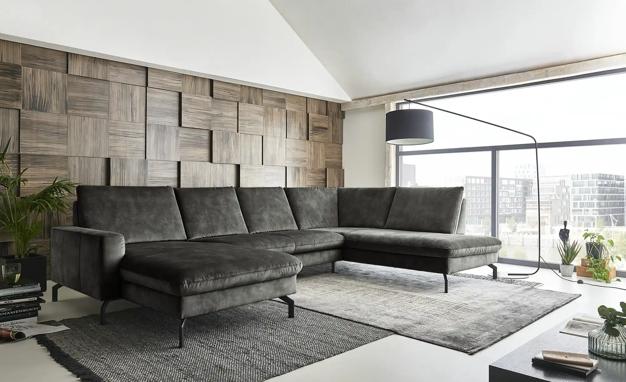 meinSofa Wohnlandschaft aus Mikrofaser Grace