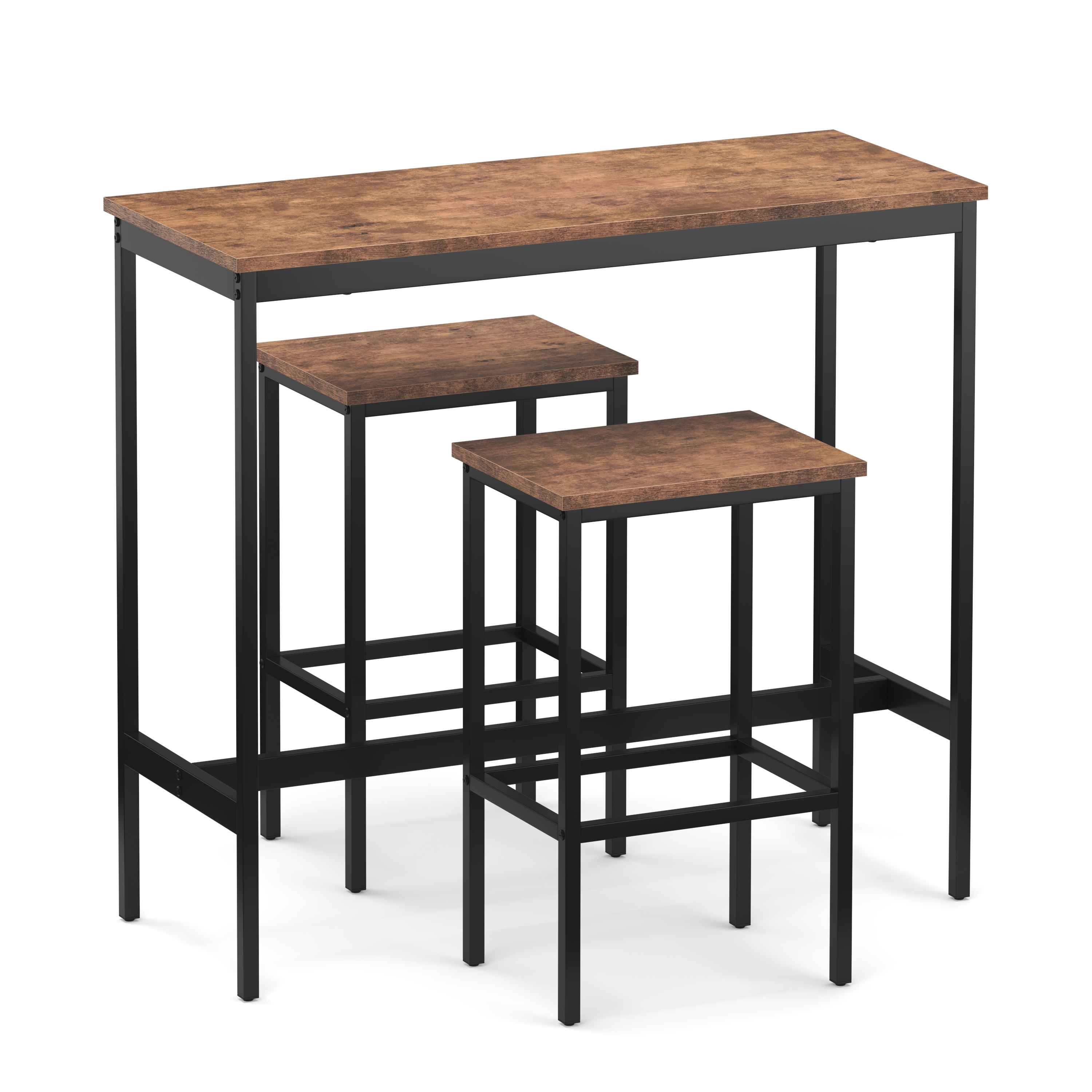 Bartisch mit Barhocker Set Vintage BONITA 100 x 40 x 90 cm