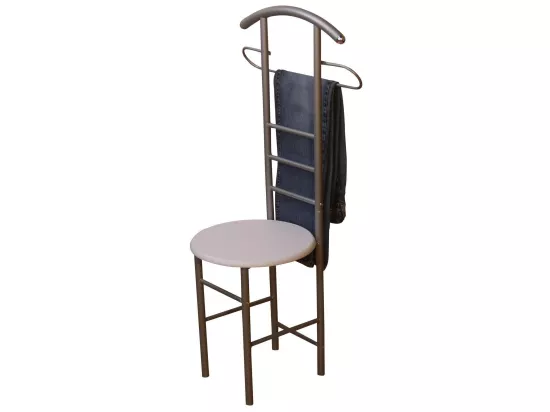 Chaise de chambre / blanche 53 x 47 x 118 cm MED05101