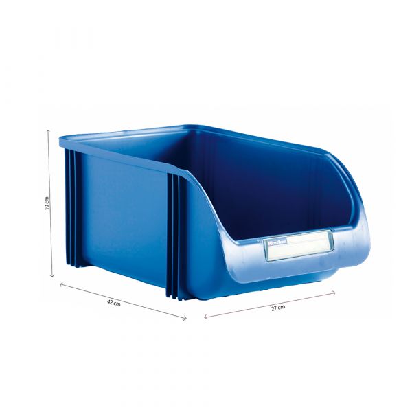 Plastiken Caixa Contentora Empilhável 27CM Titanium Azul - ELK77153