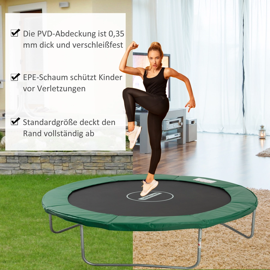 Outsunny Randabdeckung für Trampoline grün
