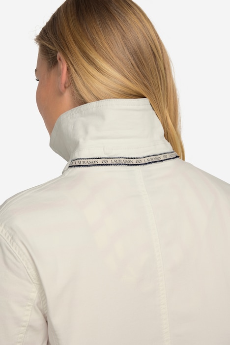 Jeansjacke, Hemdkragen, Zierbänder, Langarm
