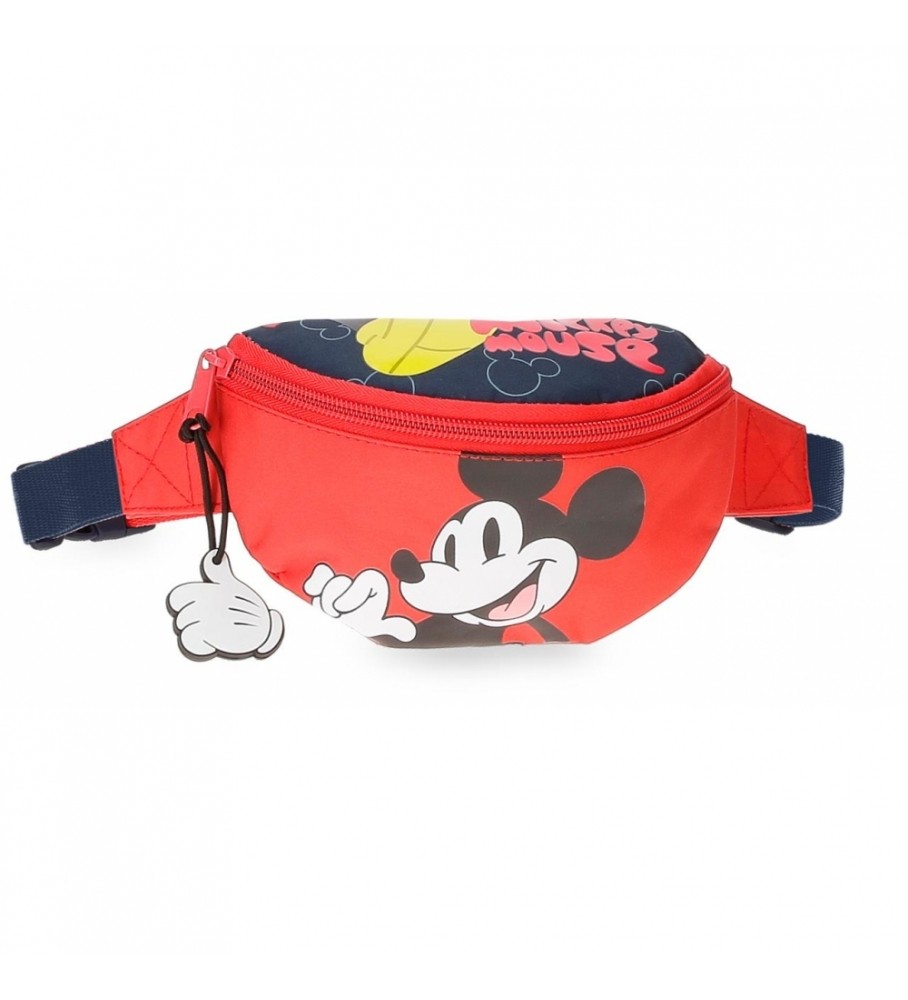 Bolsa de cintura Joumma com estampa do Mickey Mouse na cor vermelha