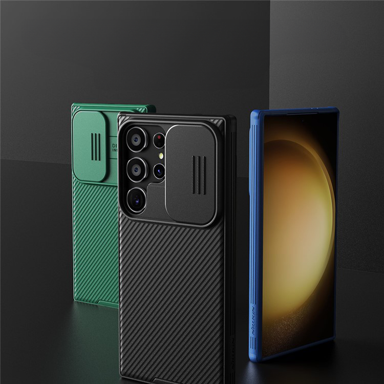 Samsung Galaxy S24 Ultra Schutz Hülle Cam-Slider Kameraschutz - Grün