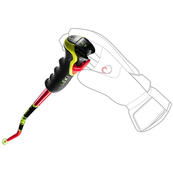 Bâton de ski LEKI WORLDCUP LITE GS 3D RED/BLACK/NEON YELLOW