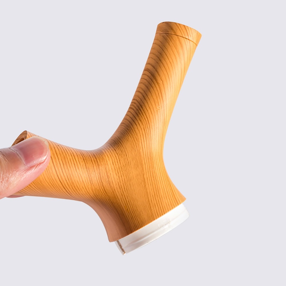 Ultraschall Luftbefeuchter Aroma Öl Diffuser in Holz Optik mit LED Beleuchtung - Hellbraun