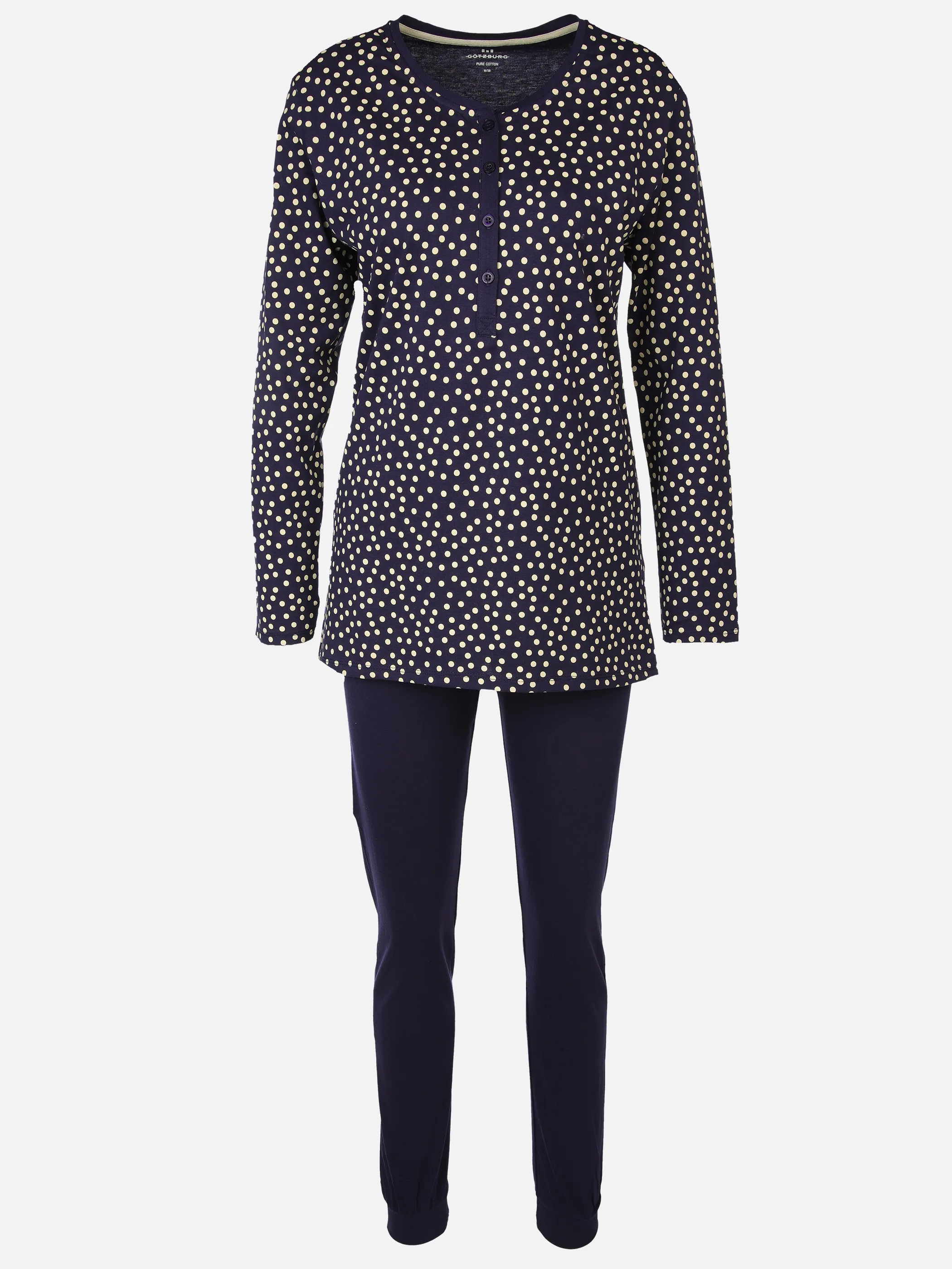 Damen Pyjama mit Knopfleiste