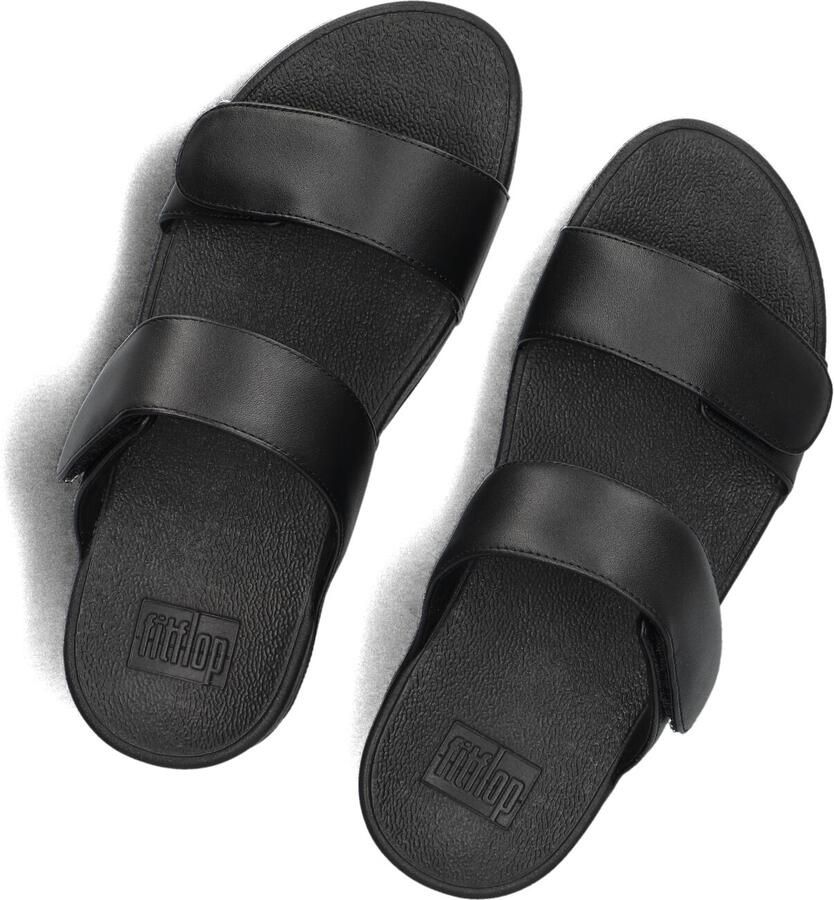 FITFLOP Slippers Dames Lulu Adjustable Shimmerlux Sides Maat: 39 Materiaal: Leer Kleur: Zwart