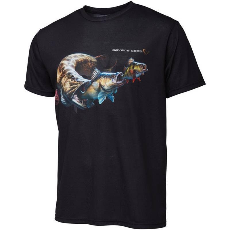 Tee Shirt Manches Courtes Homme Savage Gear Cannibal - Noir