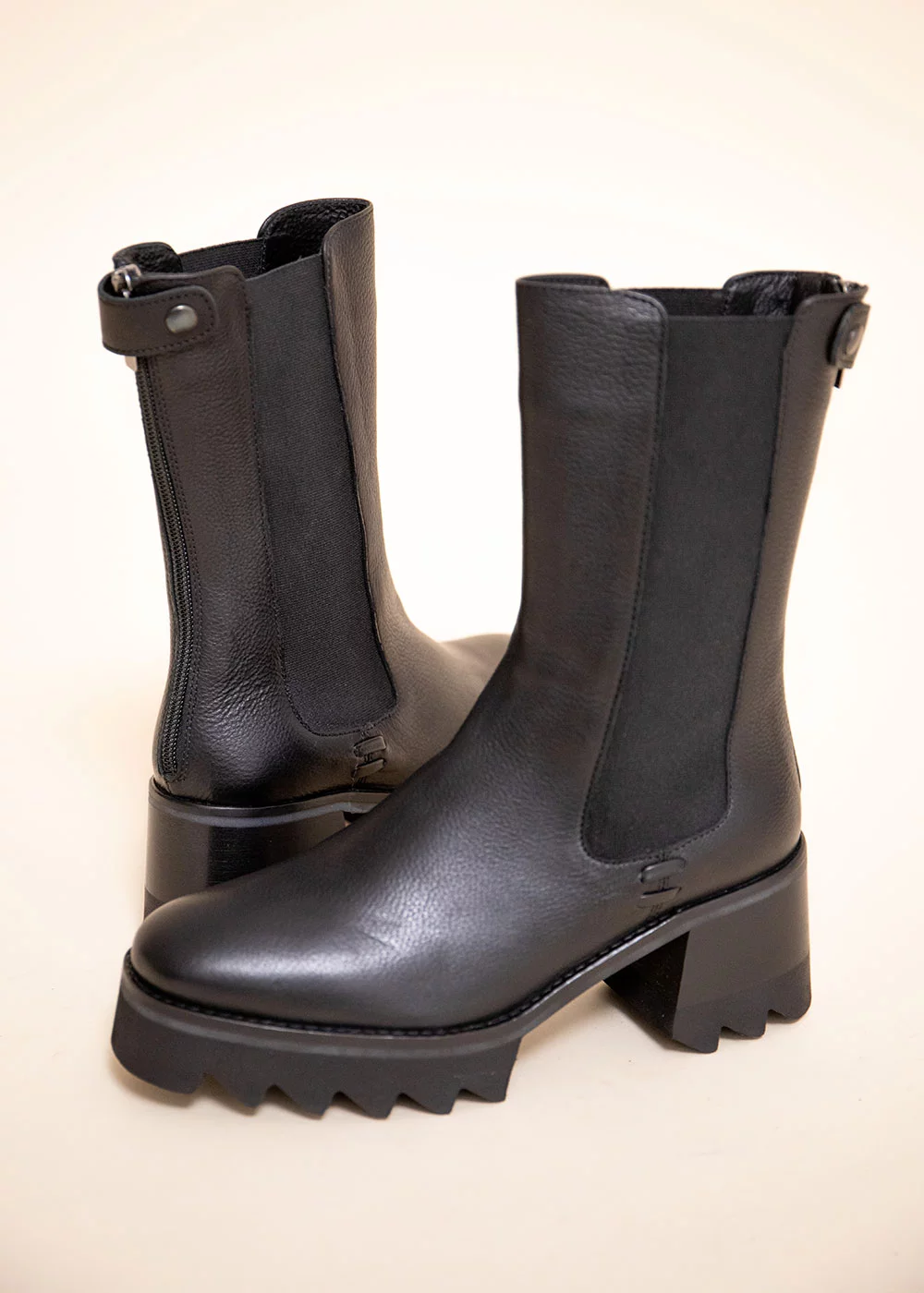 BOOTS PRISCILLE CUIR NOIR