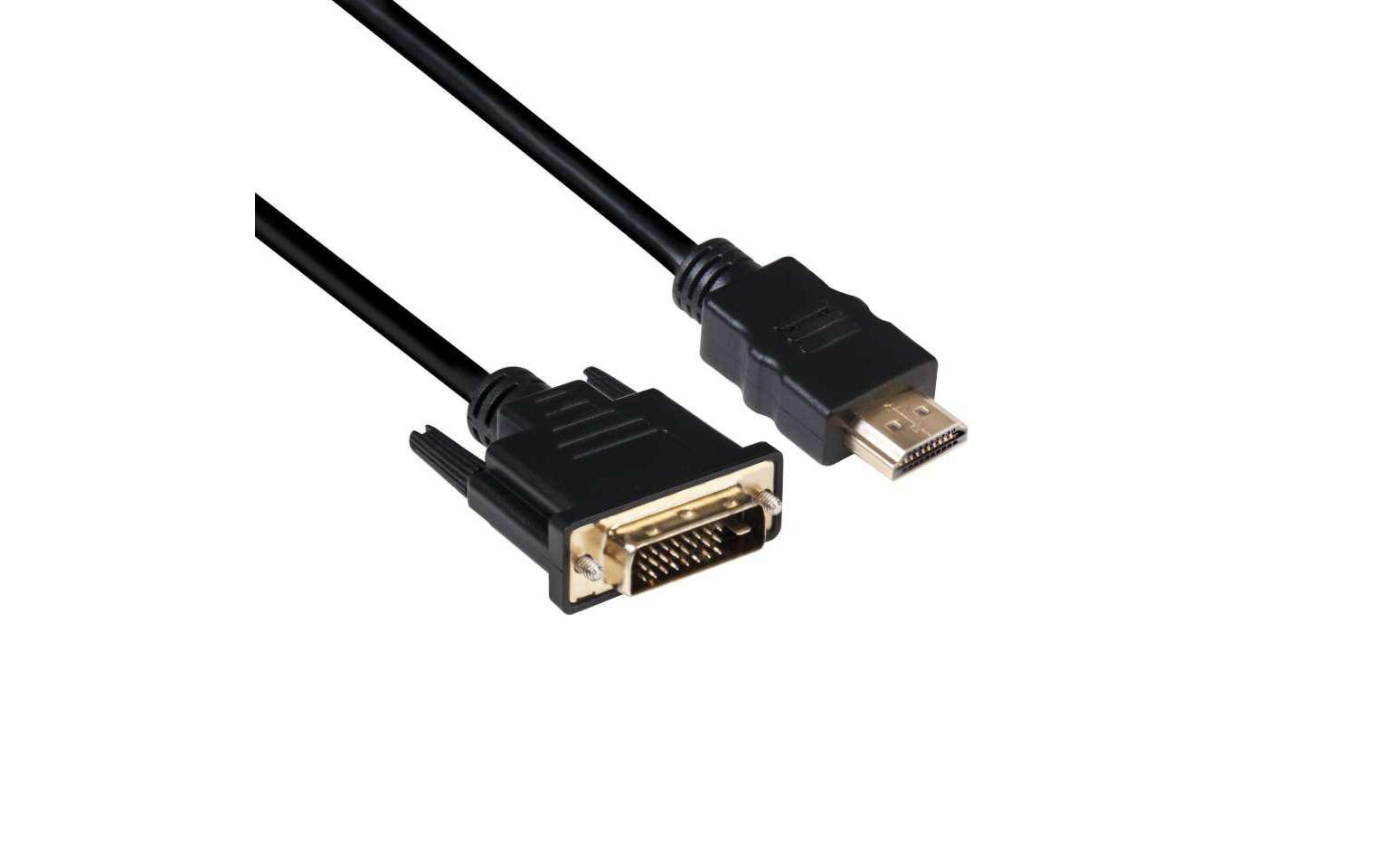Kabel DVI-D – HDMI 1.4, 2 m, BidirektionalBidirektionales DVI auf HDMI Kabel