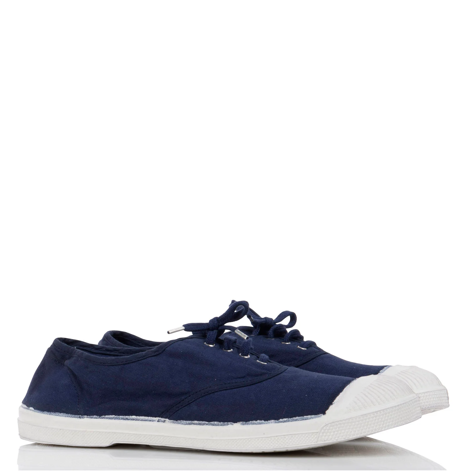 Tennis à lacets en toile de coton | Bleu