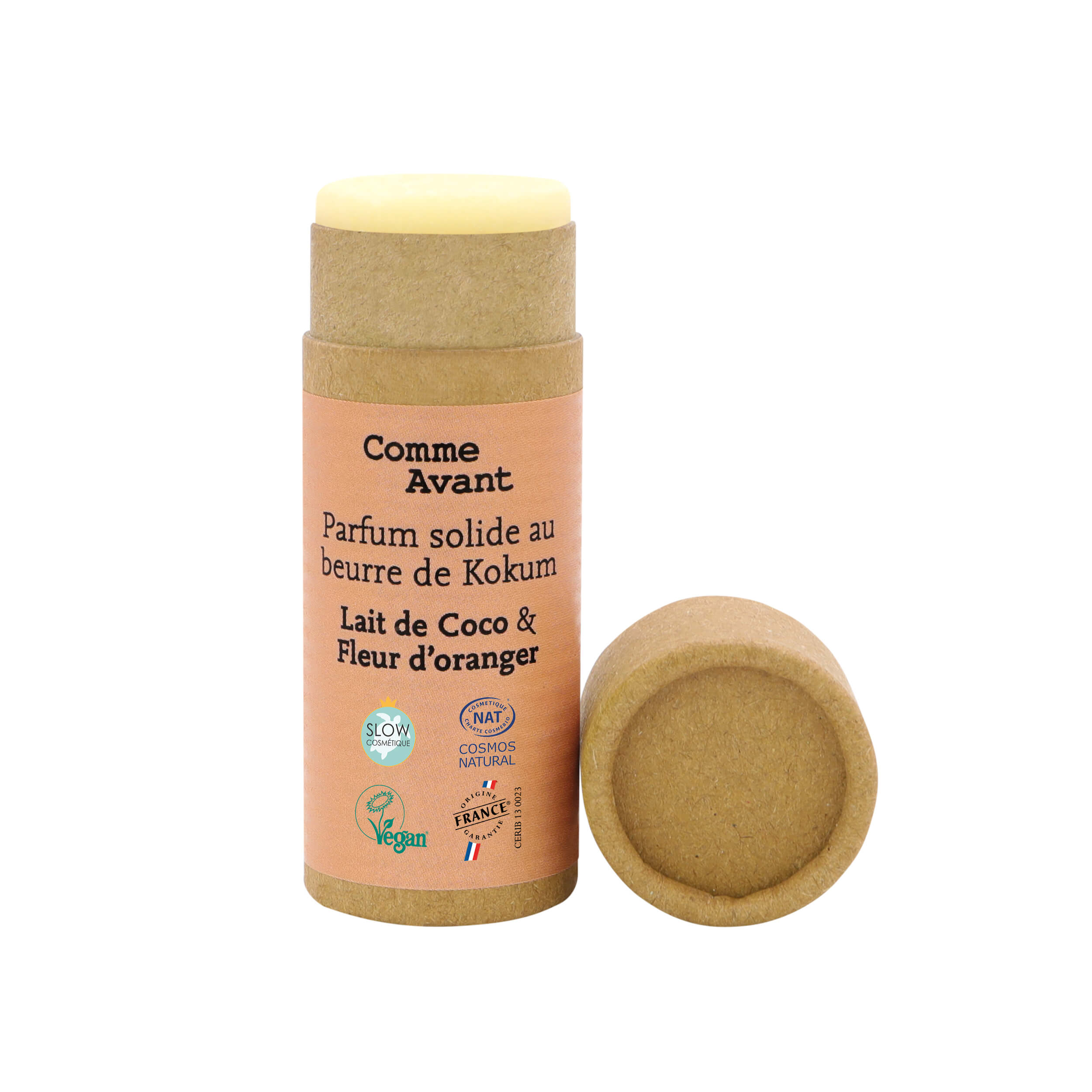 Parfum solide sucré et fruité au beurre de kokum - Version 2 - 1 parfum - 20g / Vanille & Jasmin