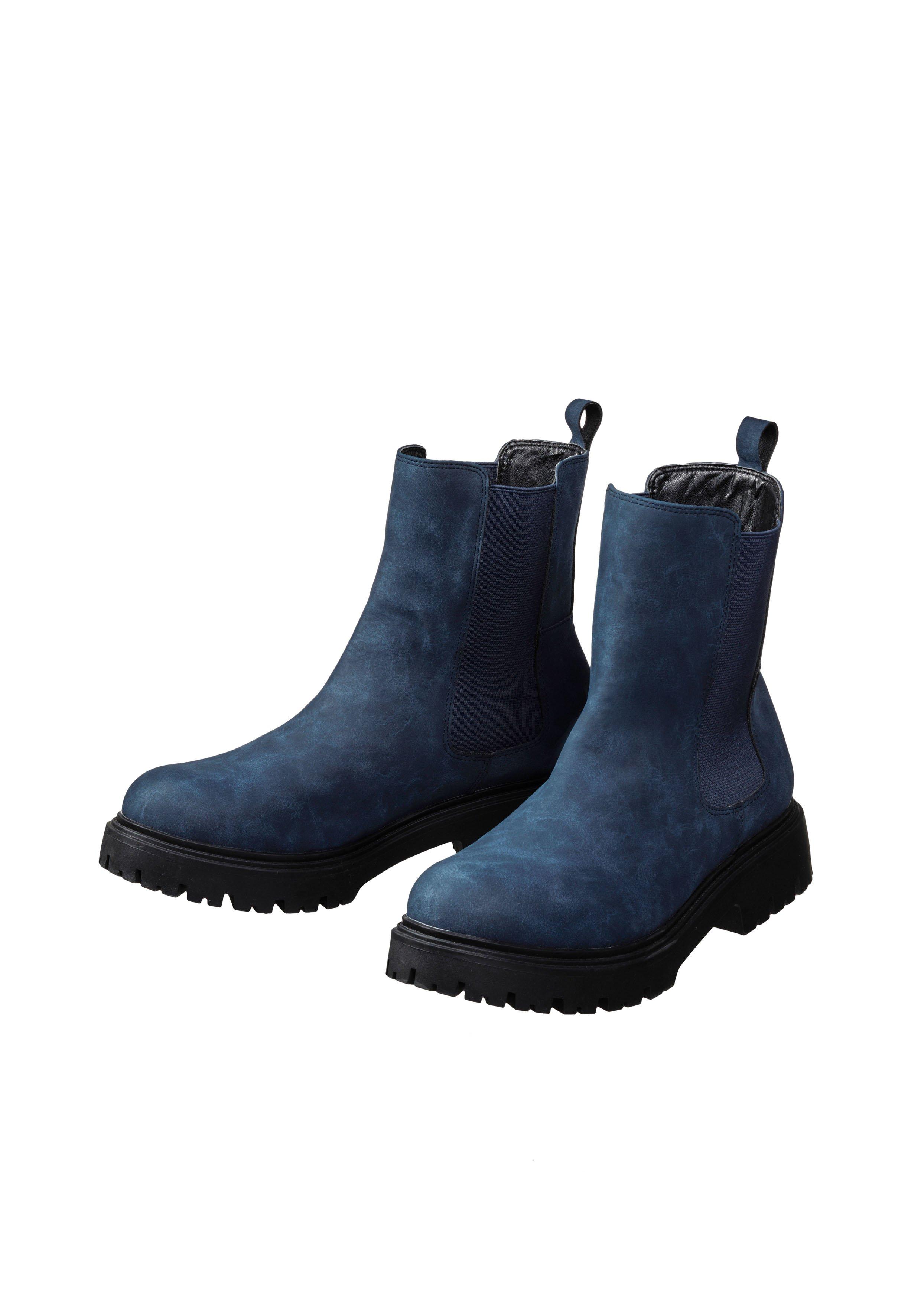 Weitschaft-Stiefelette mit Stretcheinsatz