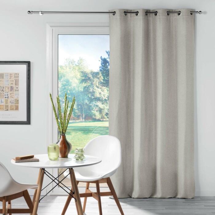 RIDEAU A OEILLETS 135X240CM UNI CHINEA LIN