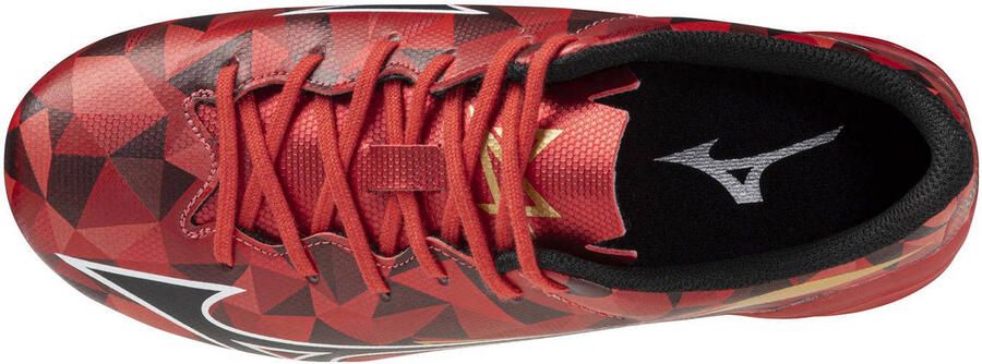 Mizuno Alpha II Select FG junior voetbalschoenen rood zwart goud