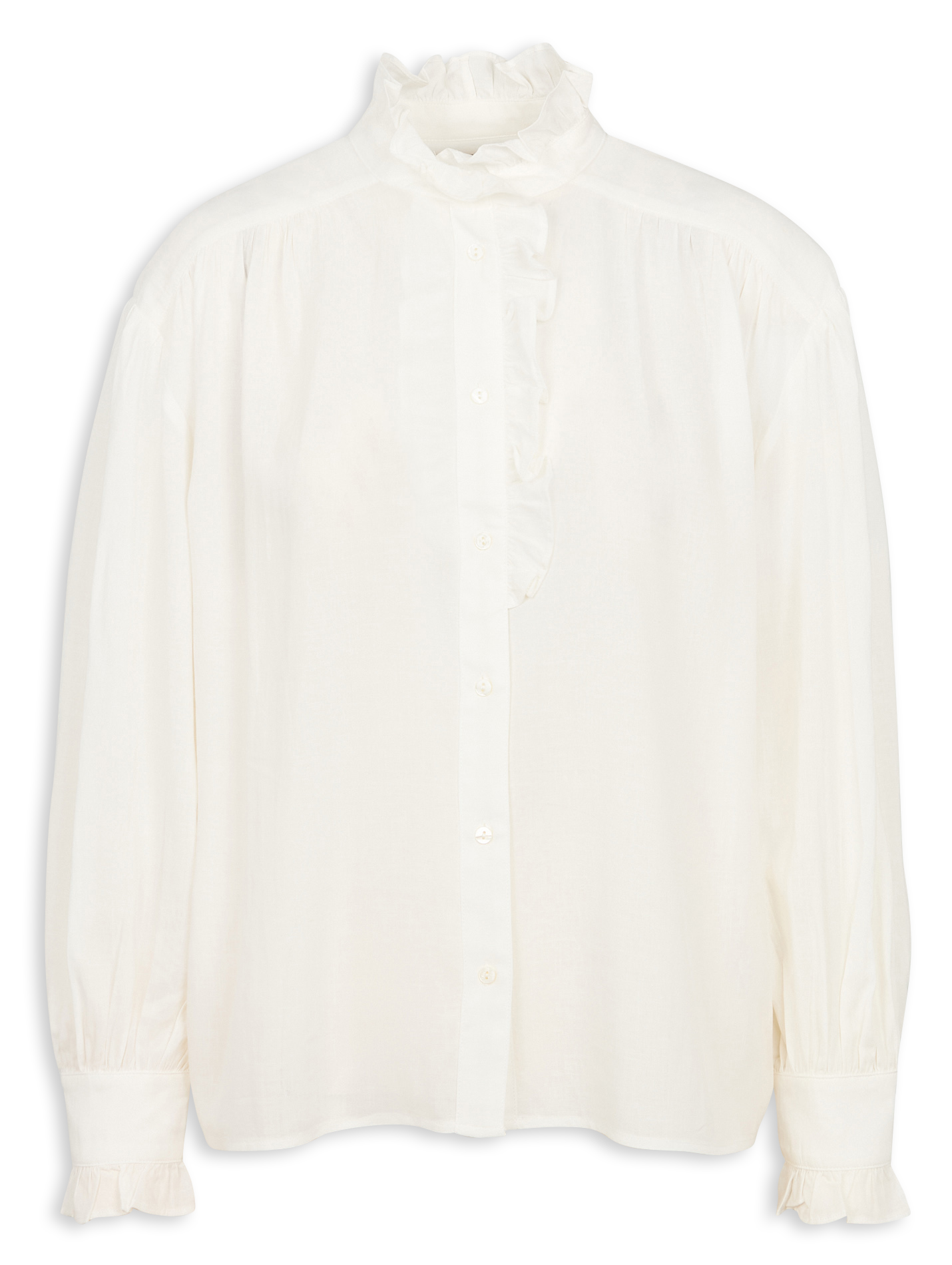 LAMOUR - Chemise droite col victorien| Blanc